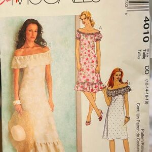 Vintage McCall's 4010 Dress  Pattern Sizes 12-18 Pre Owned Rare to Find